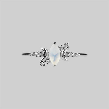 Triple Moon Goddess Moonstone Ring-Your Soul Place